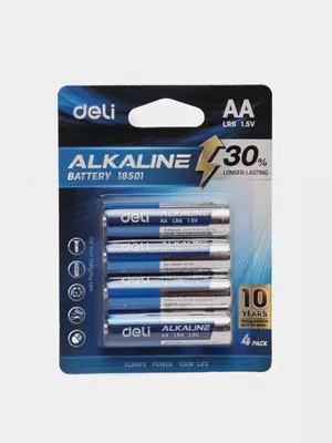 Batareyalar AA LR6 1,5V 2 dona 18500 Deli