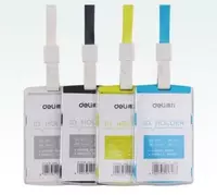 Бейдж верт 57х86мм с ретрактором 64805 (рз) Deli