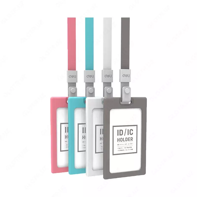  Бейдж верт. на ленте 89х54 8337 (кр) Deli - 