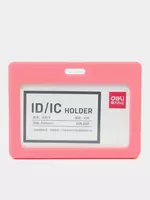 Бейдж гор. 90х54 8316 (кр) Deli силикон