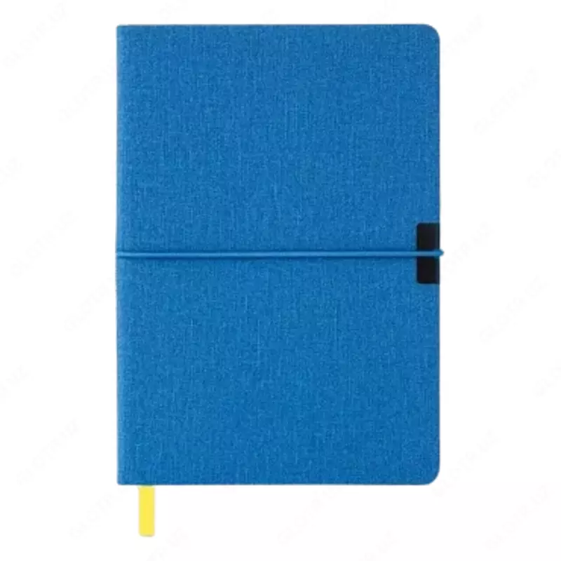 Biznes daftar (A5, 211x146, 192 bet, neon to'q sariq/sariq sahifalar, elastik tasma ushlagichi), qora, ko'k.