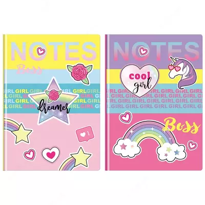 Бизнес-блокнот А5, 64л., BG "Cool girl", матовая ламинация