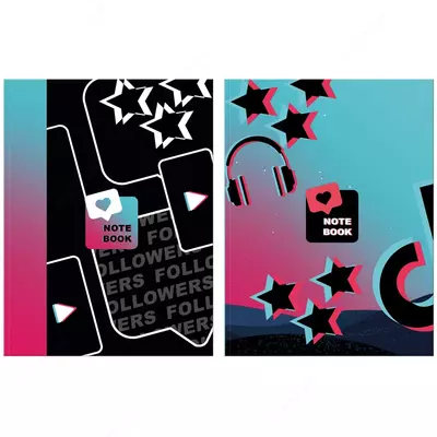 Бизнес-блокнот А5, 64л., ЛАЙТ, BG "На тик-токе", глянцевая ламинация