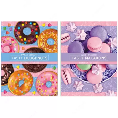 Бизнес-блокнот А5, 64л., ЛАЙТ, BG "Печеньки-пончики", матовая