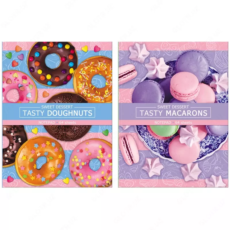 Бизнес-блокнот А5, 64л., ЛАЙТ, BG "Печеньки-пончики", матовая