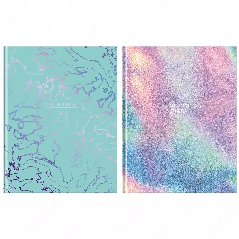 Biznes daftar (A5, 211x146, 192 bet, neon to'q sariq/sariq sahifalar, elastik tasma ushlagichi), qora, ko'k.