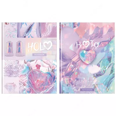 Бизнес-блокнот А5, 80л., евроформат, BG "Holo", глянцевая