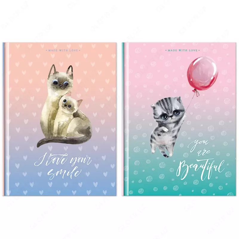 Бизнес-блокнот А6, 120л., BG "Сделано с любовью"