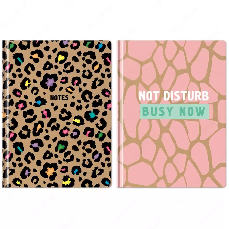 Бизнес-блокнот А6, 64л., BG "Fashion print", матовая ламин., выб. лак, скругленные уголки