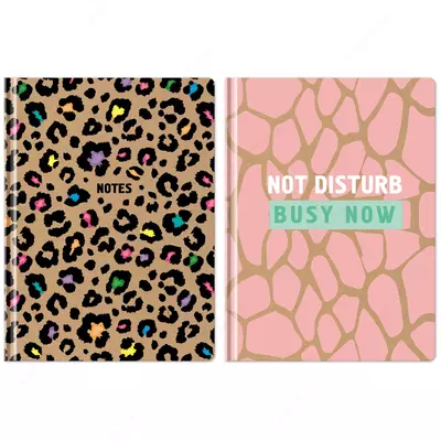 Бизнес-блокнот А6, 64л., BG "Fashion print", матовая ламин., выб. лак, скругленные уголки