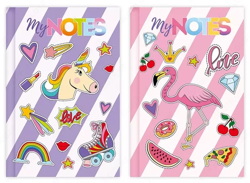 Бизнес-блокнот А6, 64л., BG "Модные стикеры"