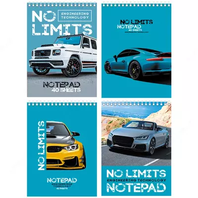 Блокнот А5 40л. на гребне BG "No limits"