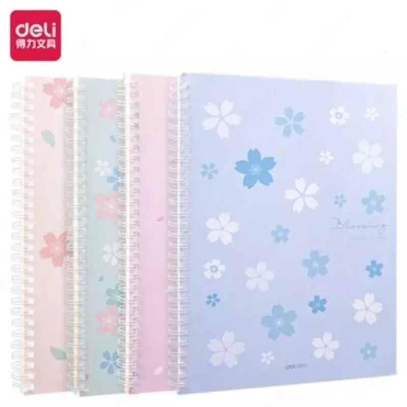 Блокнот А5 60л на пружине LB560 (вишня) Deli