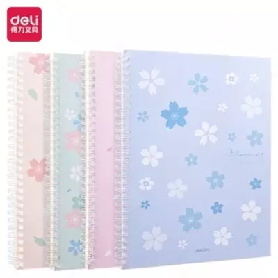 Блокнот А5 60л на пружине LB560 (вишня) Deli