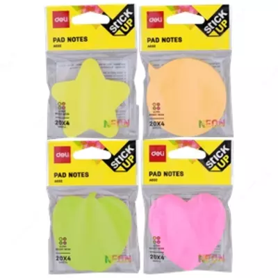 Бумага самокл. 03202 (цв-неон) Deli