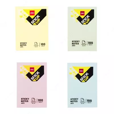 Бумага самокл. 76х101 (цв) 01403 Deli