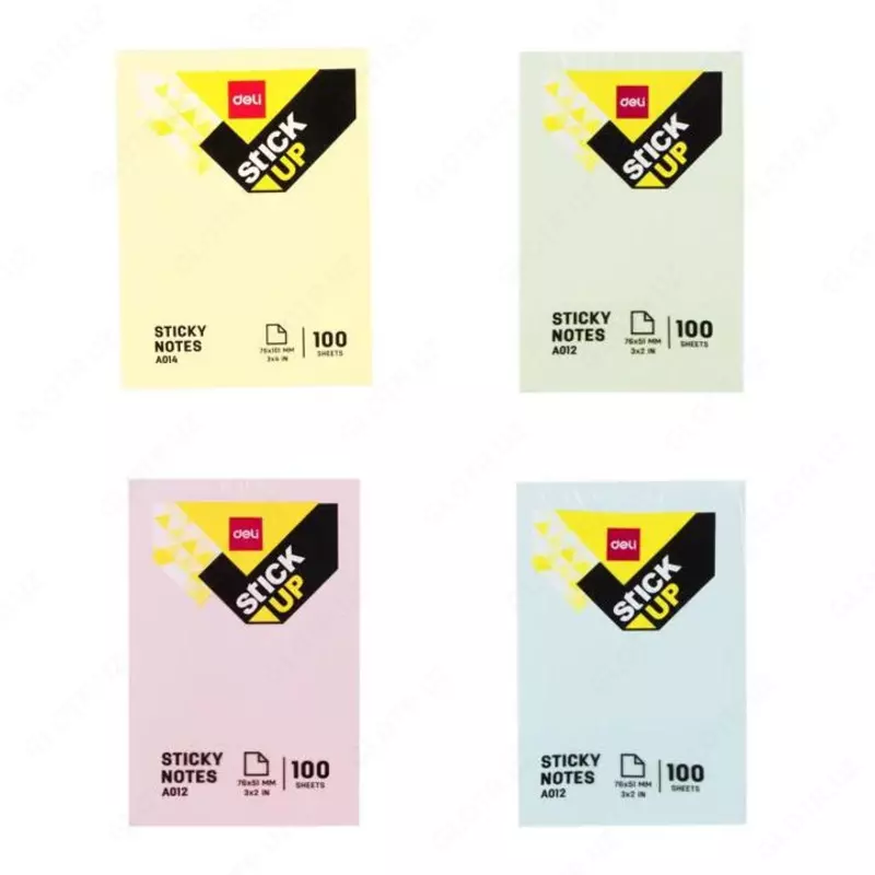 Бумага самокл. 76х101 (цв) 01403 Deli