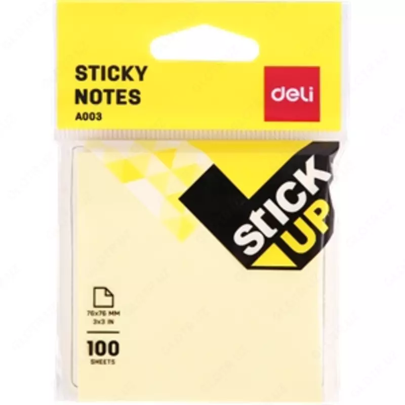 Бумага самокл. 76х76 (жл) 00352 Deli