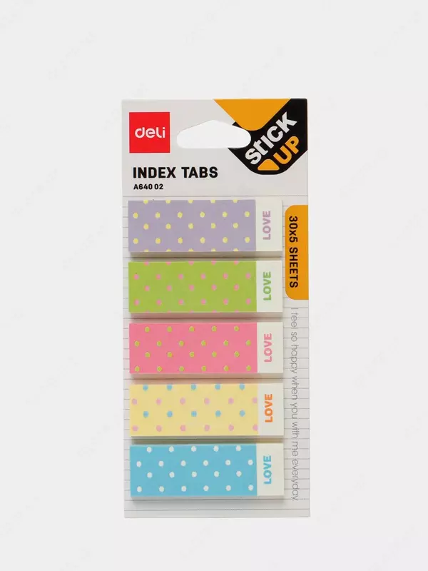 Бумага самокл. инд. 45х15 30*5л. 64002 Deli (дет. закладки)