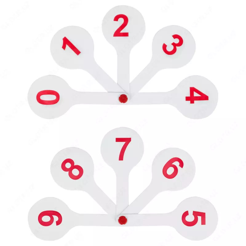 Веер-касса цифр от 0 до 9, Стамм