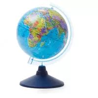 Globus qo'sh xaritasi bilan - siyosiy va yulduzli