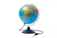 Globus qo'sh xaritasi bilan - siyosiy va yulduzli