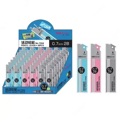 Грифель 0,7мм 2В 20шт 7004 Deli