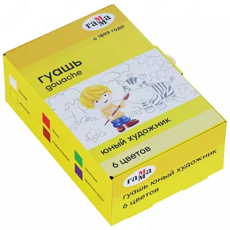 Gouache Gamma "Bee", 06 rang, 20ml, karton