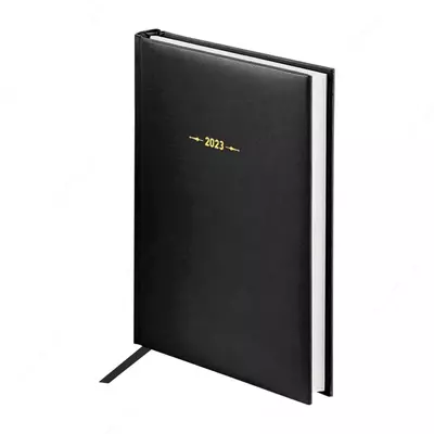 Ежедневник датированный 2023г., А5, 176л., балакрон, OfficeSpace "Ariane", черный