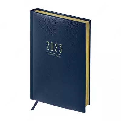 Ежедневник датированный 2023г., А5, 176л., кожзам, OfficeSpace "Dallas", синий