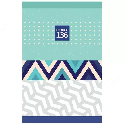 Aniqlanmagan kundalik A5, 136 varaq, 7BC BG "Rangli chiziq", porloq laminatsiya