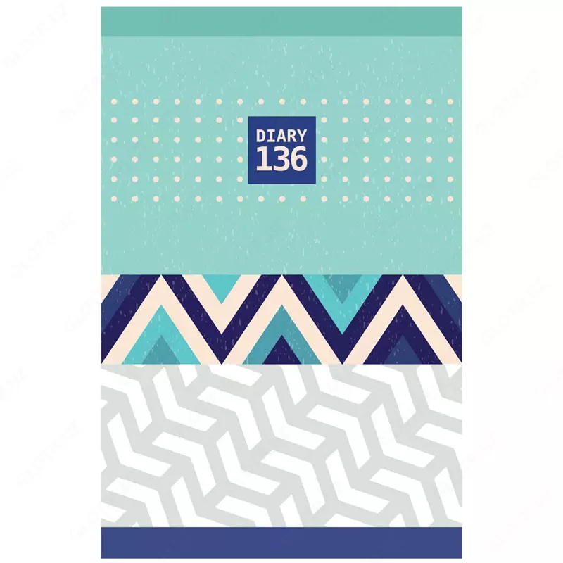 Aniqlanmagan kundalik A5, 136 varaq, 7BC BG "Rangli chiziq", porloq laminatsiya