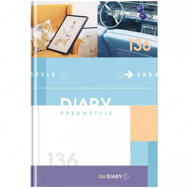 Ежедневник недатированный А5, 136л., 7БЦ BG "Urban style", матовая ламинация