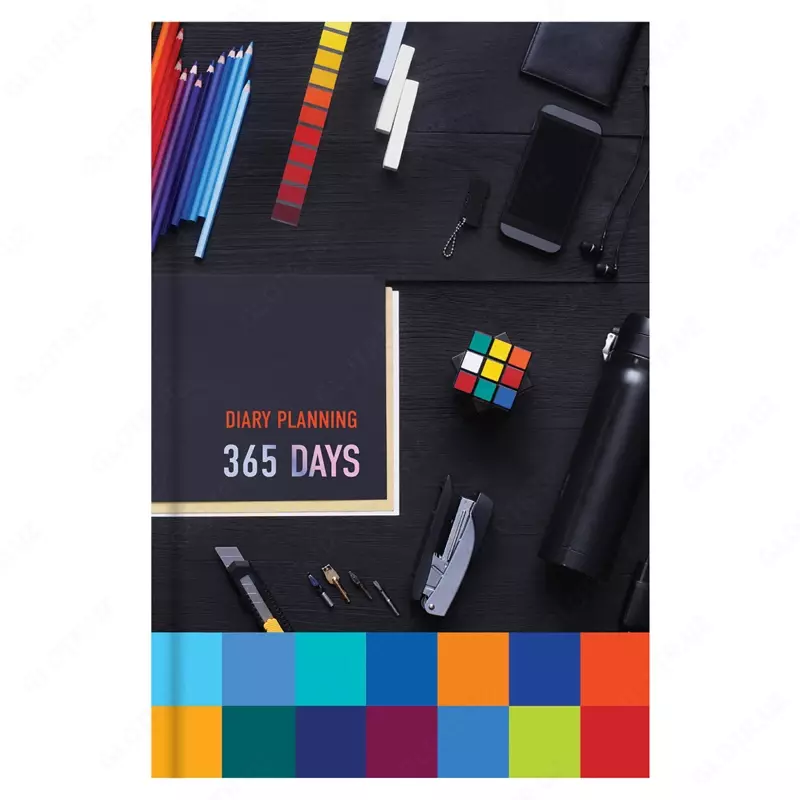 Ежедневник недатированный А5, 160л., 7БЦ BG "Color block", глянцевая ламинация