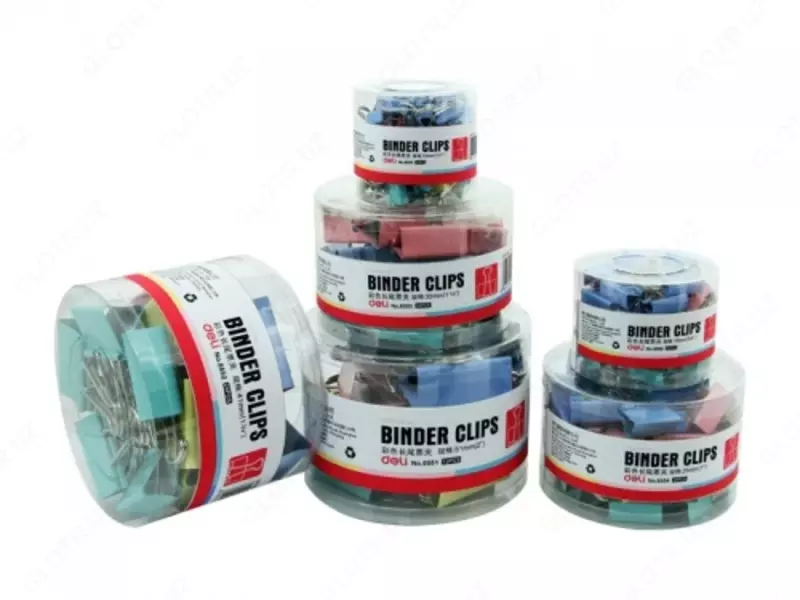 Зажим 15 мм 60 шт. (цв) 8556 Deli