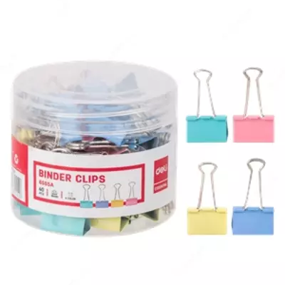 Зажим 19 мм 40 шт. (цв) Deli