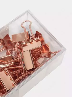 Зажим 19мм 25шт (зол) C78200RG Deli