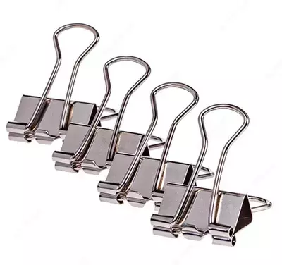 Зажим 25мм 24шт в тубе 8484 (сереб) Deli