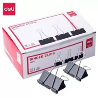 Зажим 51 мм 12 шт (чр) 38561 Deli - 22 000 сум