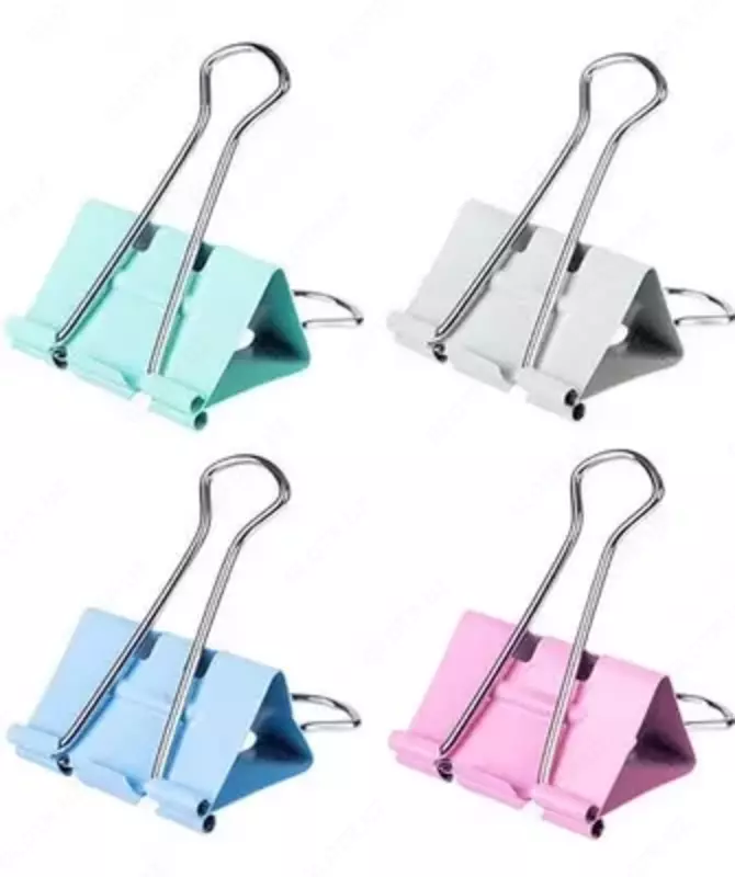 Зажим с легким нажатием 19-25-32мм в тубе 44шт (цв) Deli