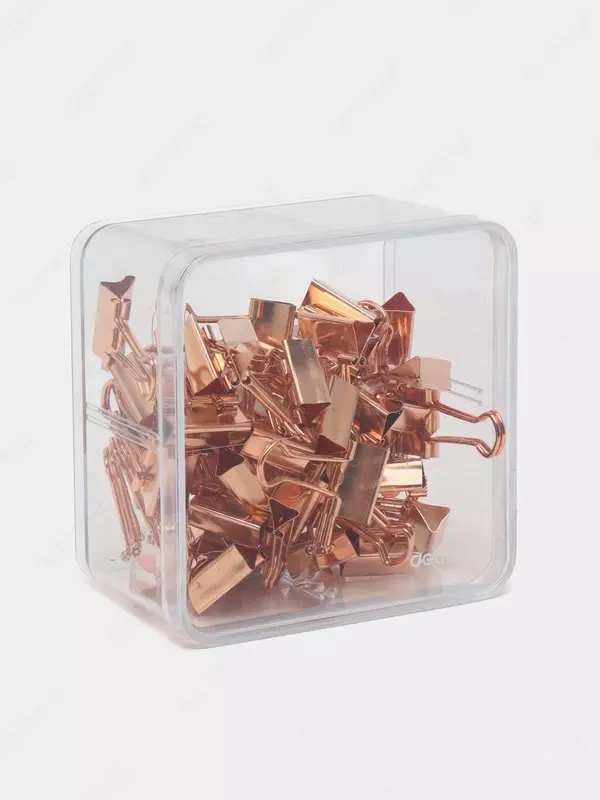 Зажим с легким нажатием 19мм 50шт (зол) 78204 Deli