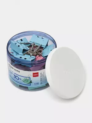 Зажим с легким нажатием 41мм 24шт (ассорти) 8552S Deli