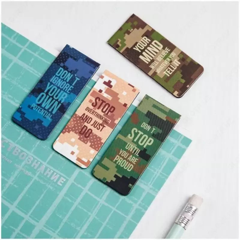 Закладки магнитные для книг, 4шт., MESHU "Military"