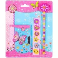 Записная книжка 7БЦ А7 64л. ArtSpace "Butterfly" метал.замок+карандаш