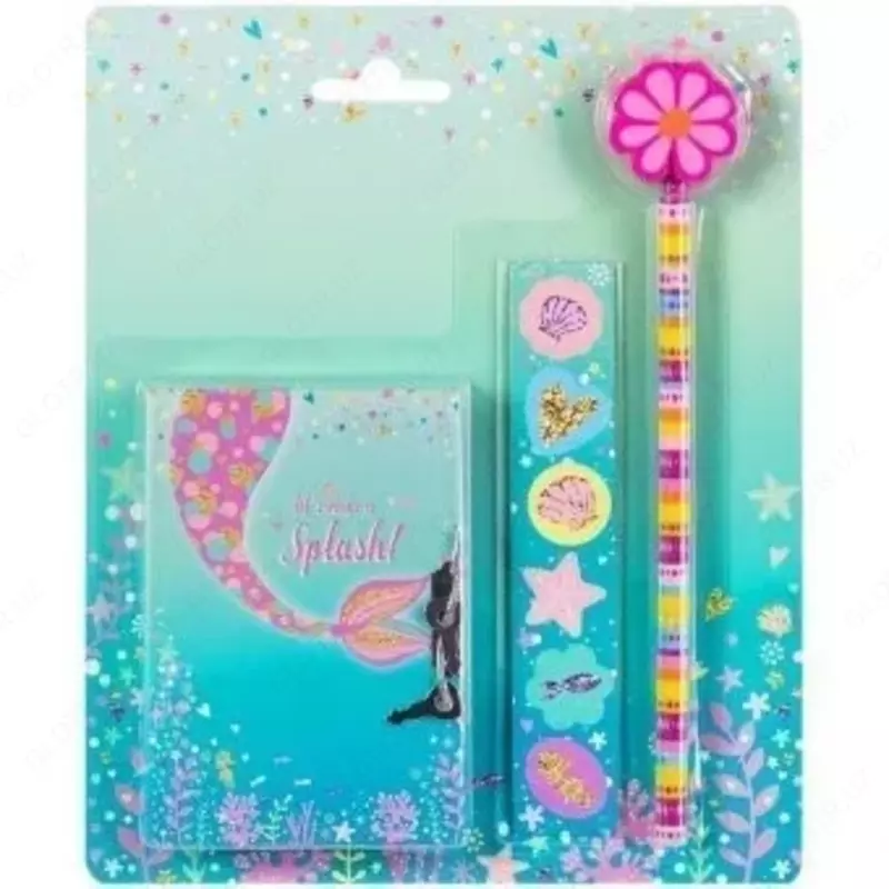 Noutbuk 7BC A7 64 varaq. ArtSpace "Butterfly" metall qulfi + qalam, silgi, stikerlar, sovg'alar to'plami.