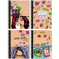 Записная книжка А6 80л. на гребне BG "Pop art"