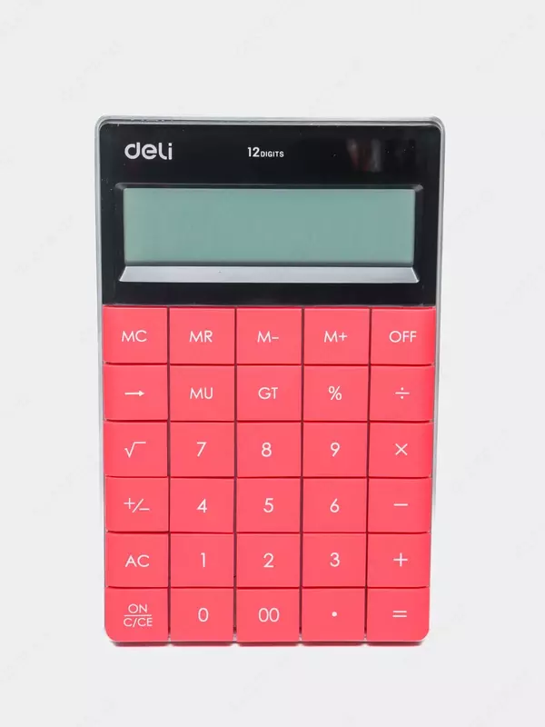 Калькулятор 12разрядный Touch (малин) 1589 Deli