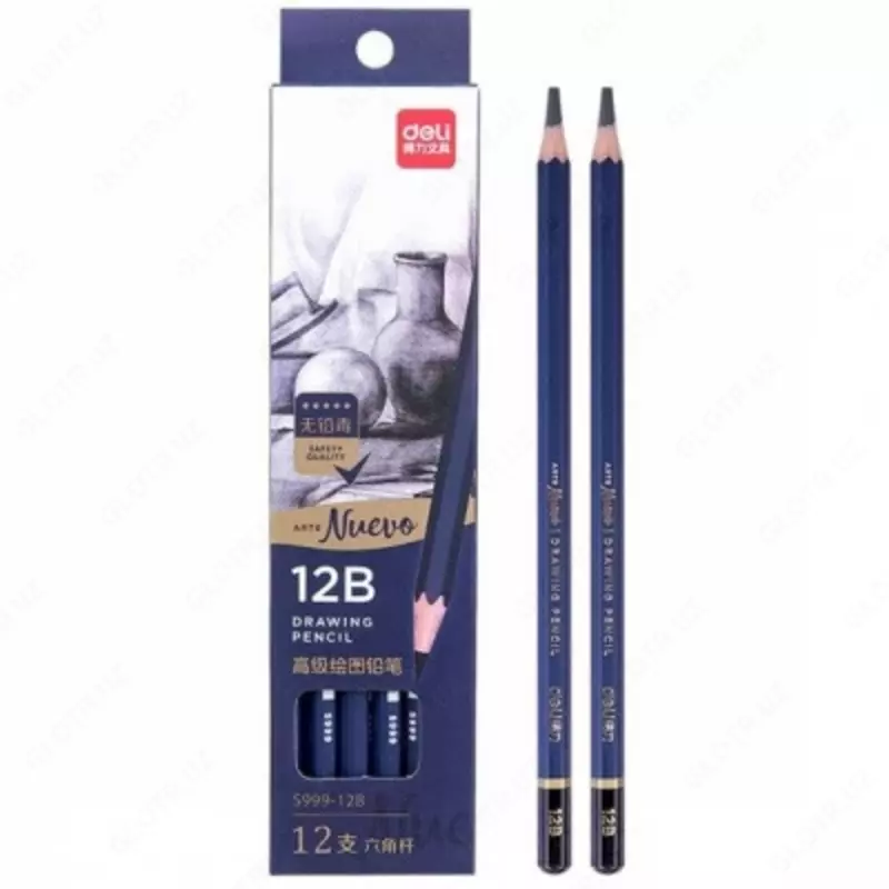 Карандаш Nuevo 12B S999 Deli