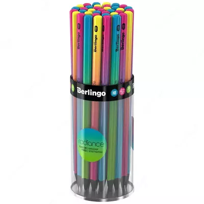 Карандаш ч/г Berlingo "Radiance" HB, трехгранный, черное дерево, заточен