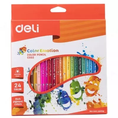 Карандаши цветные 24цв 00220 Deli (Маска)